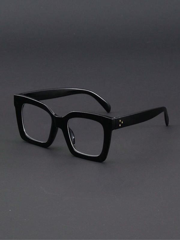 Cute Y2K Style Square Frame Glasses, Fashionable Casual Glasses for Women & Men, Fashion Eyeglasses for Work, Daily Clothing Decor, Perfect for Student Daily Use