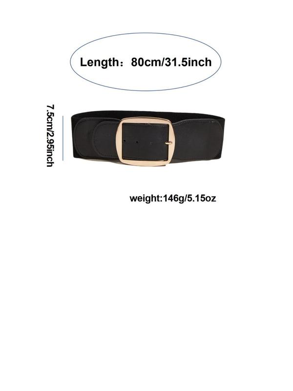 Women's Minimalist Temperament Adjustable Wide Belt, Fashionable Waistband for Dress & Outerwear, Trendy All-match & Exquisite Belt As Gift