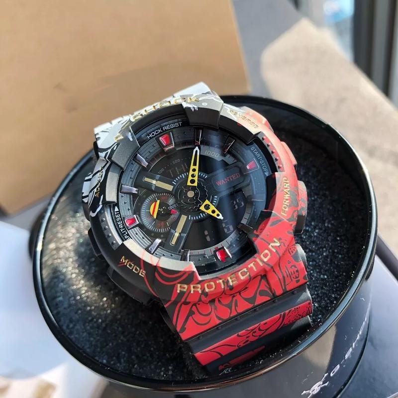 Casio G-Shock x One Piece GA110GB Men's Black Resin Analog-Digi Watch