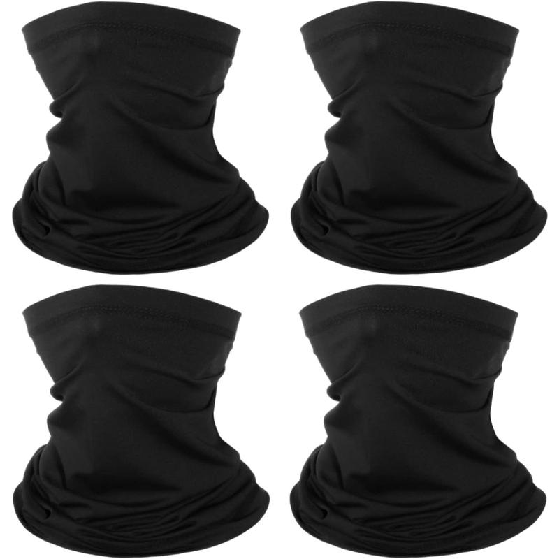 4 Pack Neck Gaiter Face Mask Scarf Masks Bandanas Breathable Outdoor Headwear Balaclavas Cover for Men Women