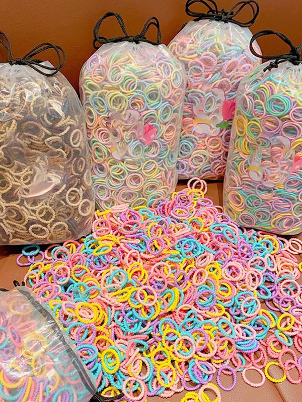 100pcs Simple Plain High Elastic Hair Ties, No Hurt Hair Rubber Bands, Casual and Versatile Hair Accessories for Women and Girls