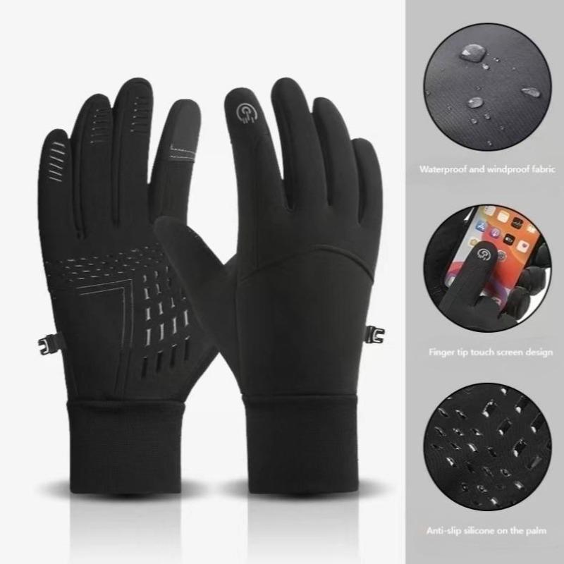 USB Electric Heated Gloves, 1 Set Waterproof Touch Screen Insulated Arthritis Hand Warmer, Winter Outdoor Sports Gloves for Cycling Hiking Dog Walking, Christmas Gift