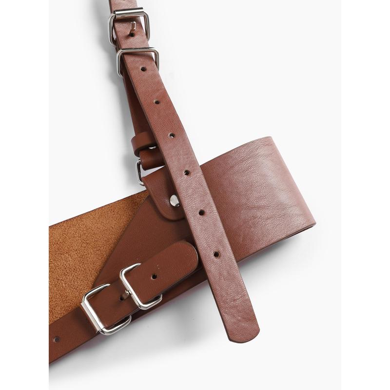 Cider [2 colors, size M L-2XL] Layered Buckle Harness Belt