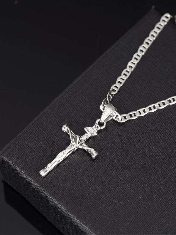 Women's Elegant Cross Pendant Necklace, Fashion Jewelry for Party, Daily Clothing Decor, Trendy All-match & Exquisite Jewelry for Birthday Gift