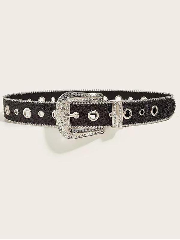 Women's Punk Style Rhinestone Belt,  Designer Belt, Fashionable Exquisite Belt for Daily Clothing Decoration, Y2k Trendy Belt for Women & Girls, Perfect for Party Clothing Decoration