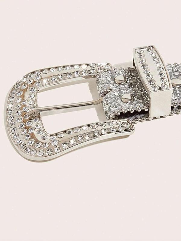 Women's Punk Style Rhinestone Belt,  Designer Belt, Fashionable Exquisite Belt for Daily Clothing Decoration, Y2k Trendy Belt for Women & Girls, Perfect for Party Clothing Decoration