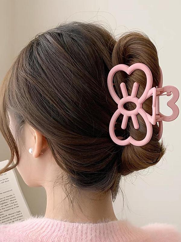 Cute Hollow Out Design Hair Claws, 2024 New Style Colorful Hair Accessories for Women, Minimalist Headwear Suitable for Thick Hair, Hairstyles Ideas for Girls