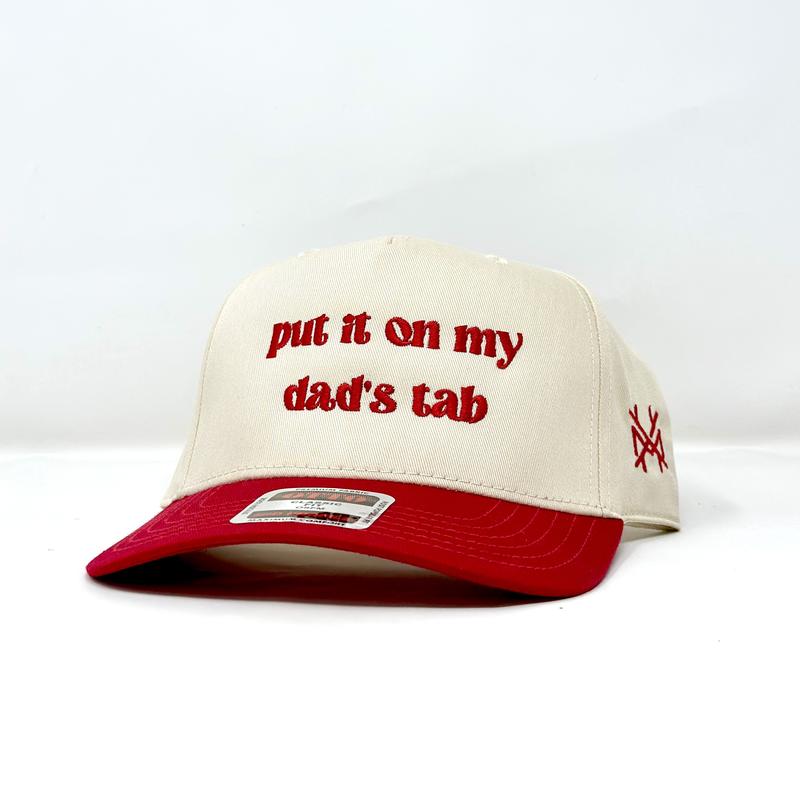 Put It On My Dad's Tab Mad Hatter Company Trucker Hat