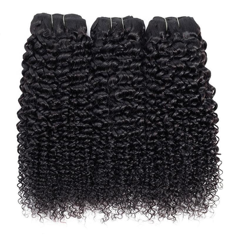 [Wequeen] Kinky Curly Hair Bundles 12-28 Inch 10A Grade Budget Friendly Brazilian 100% Human Hair Quick Weave Sew in Glue in