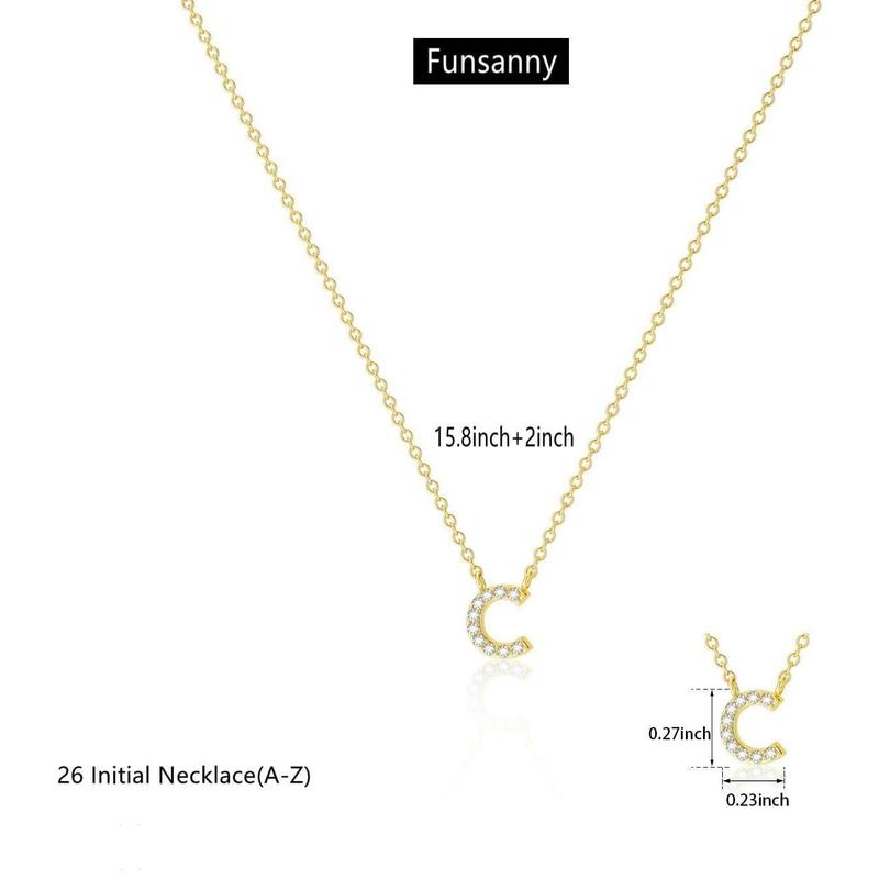 FREEKISS Initial Letter Necklaces For Women Dainty Pendant Necklaces Simple Jewelry A-Z Personalized Gift Trendy For Fashion For Christmas