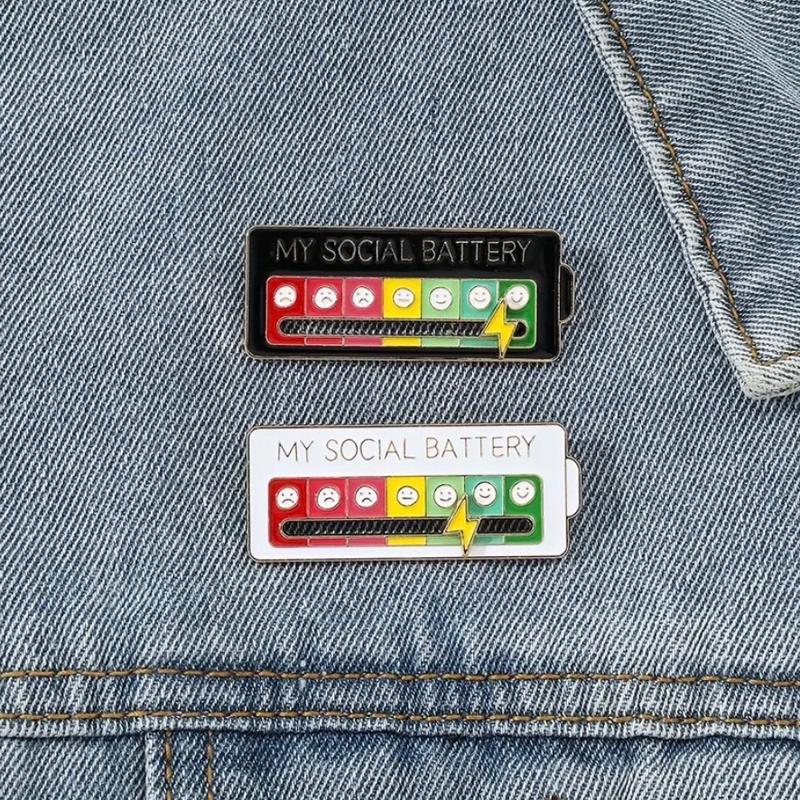 My Social Battery Mood Tracker Pin