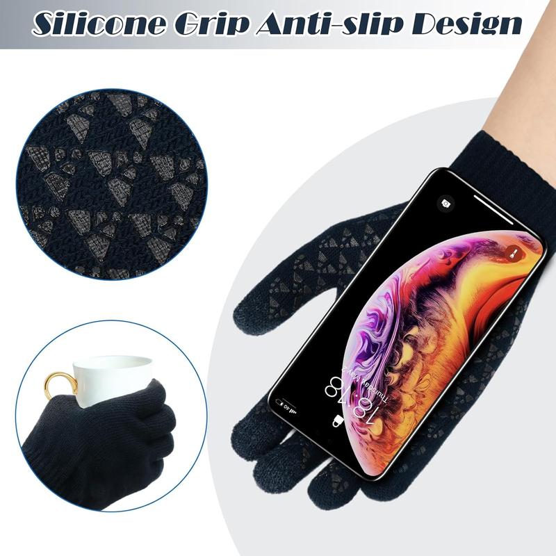 Winter Gloves for Men - Women Upgraded Touch Screen Cold Weather Thermal Warm Knit Glove