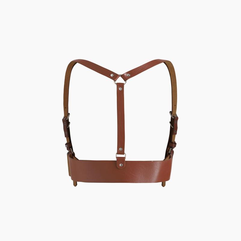 Cider [2 colors, size M L-2XL] Layered Buckle Harness Belt