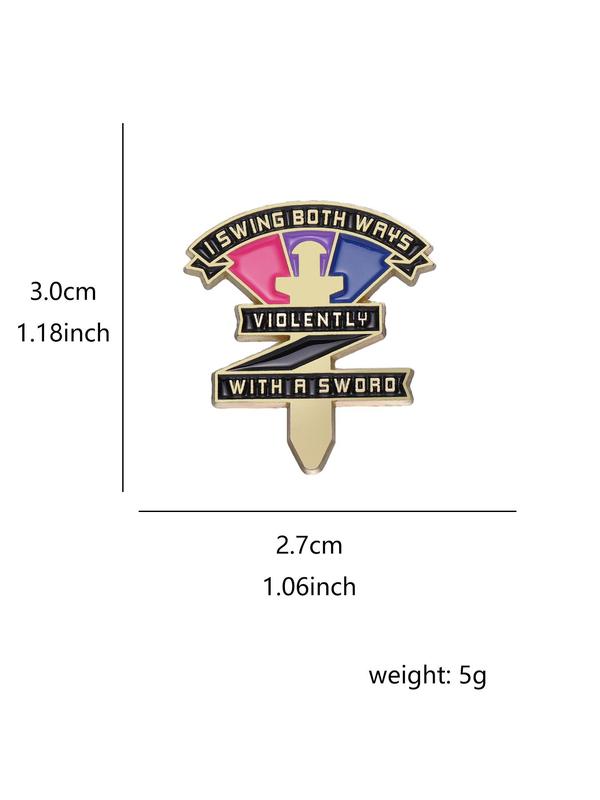 Mixed Color Swing Both Way Pin Badge, Summer Vacation Cartoon Badge Brooch, Fashion Alloy Accessories for Daily Vacation Holiday Party Gift