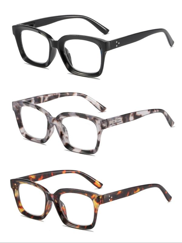 Fashion Anti-blue Light  Tortoise Pattern Glasses, Simple Casual Eyeglasses for Women & Men, Fashion Eyeglasses for Daily Wear