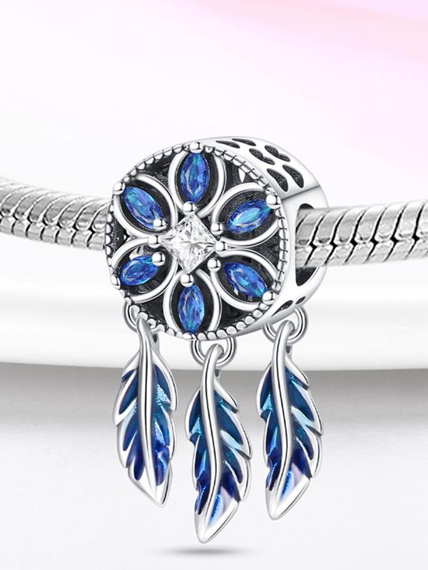 Dreamcatcher Design Pendant, Artificial Gemstone Decor Bead for Bracelet & Necklace, Fashion Accessories for Women & Girls