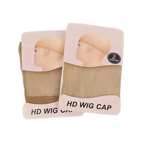 Wavymy Hair Invisible HD Human Hair Wig Cap 2 Pieces pack Stretch Elastic Hair Net For Women