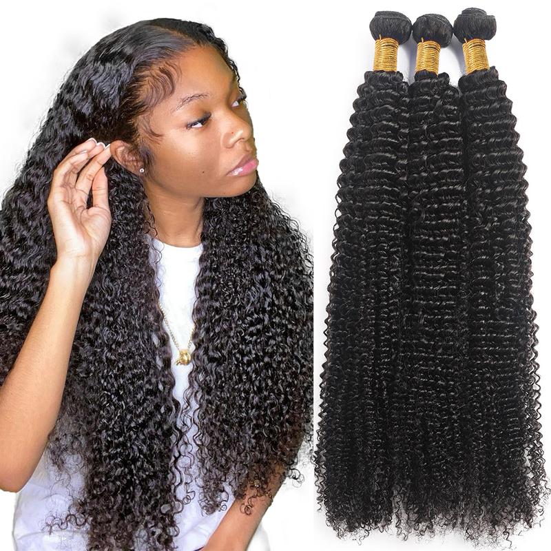 Mongolian Kinky Curly Hair Bundles Human Hair Weave Extensions Raw Hair Bundles for Sew In