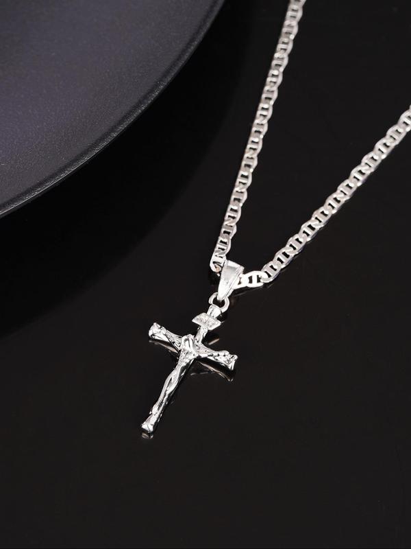 Women's Elegant Cross Pendant Necklace, Fashion Jewelry for Party, Daily Clothing Decor, Trendy All-match & Exquisite Jewelry for Birthday Gift