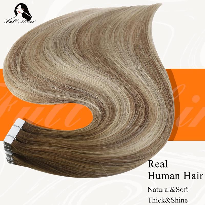 Full Shine Tape in Hair Extension Affordable Soft and Natural Human Hair Extensions Add Hair Volume