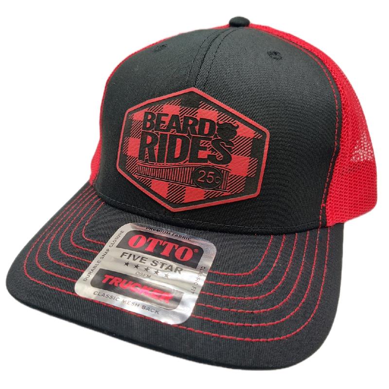 Beard Rides - Plaid Patch Trucker Hat - By RAW Customz