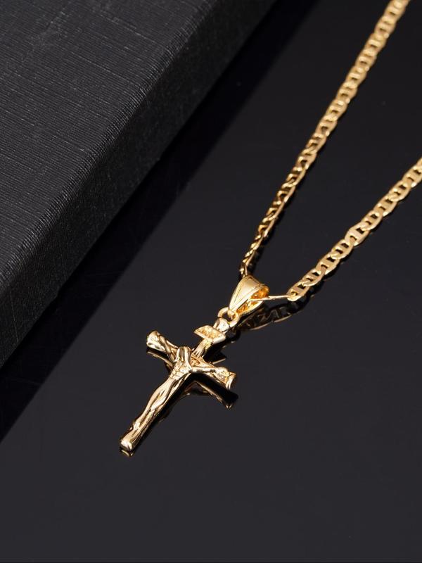 Women's Elegant Cross Pendant Necklace, Fashion Jewelry for Party, Daily Clothing Decor, Trendy All-match & Exquisite Jewelry for Birthday Gift