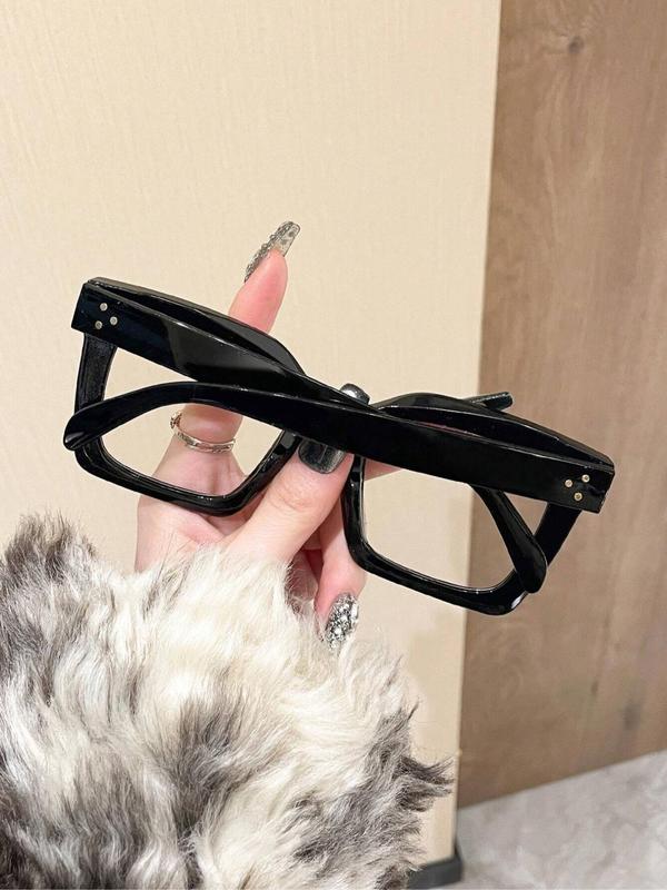 Cute Y2K Style Square Frame Glasses, Fashionable Casual Glasses for Women & Men, Fashion Eyeglasses for Work, Daily Clothing Decor, Perfect for Student Daily Use