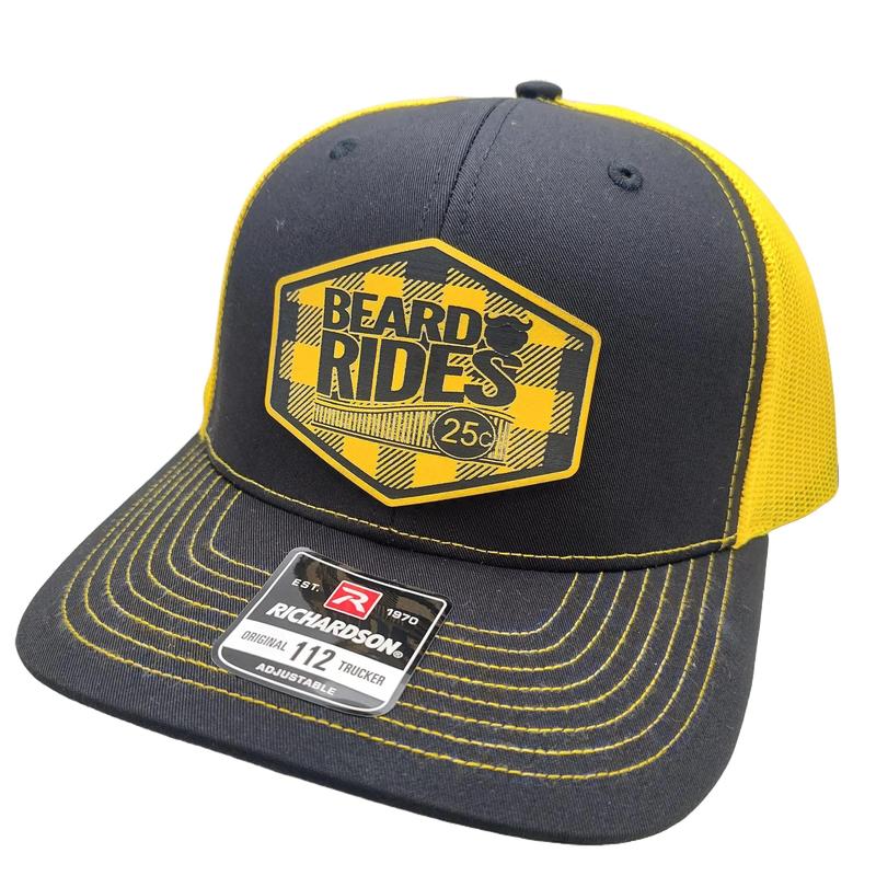 Beard Rides - Plaid Patch Trucker Hat - By RAW Customz