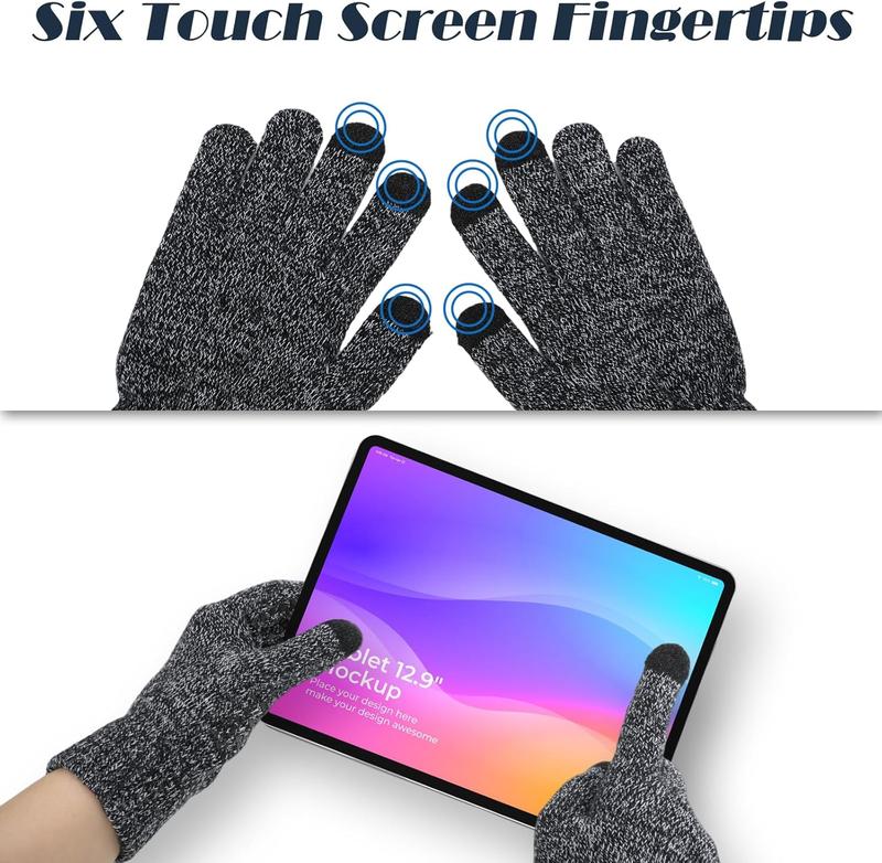 Winter Gloves for Men - Women Upgraded Touch Screen Cold Weather Thermal Warm Knit Glove