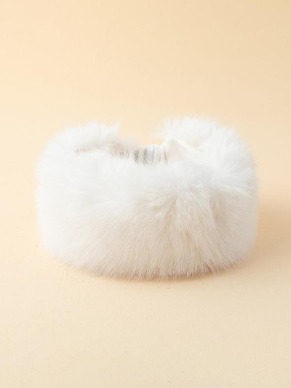 Solid Color Empty Top Plush Hat, Casual Warm Ear Protection Hat for Fall & Winter, Fashion Accessories for Women & Girls