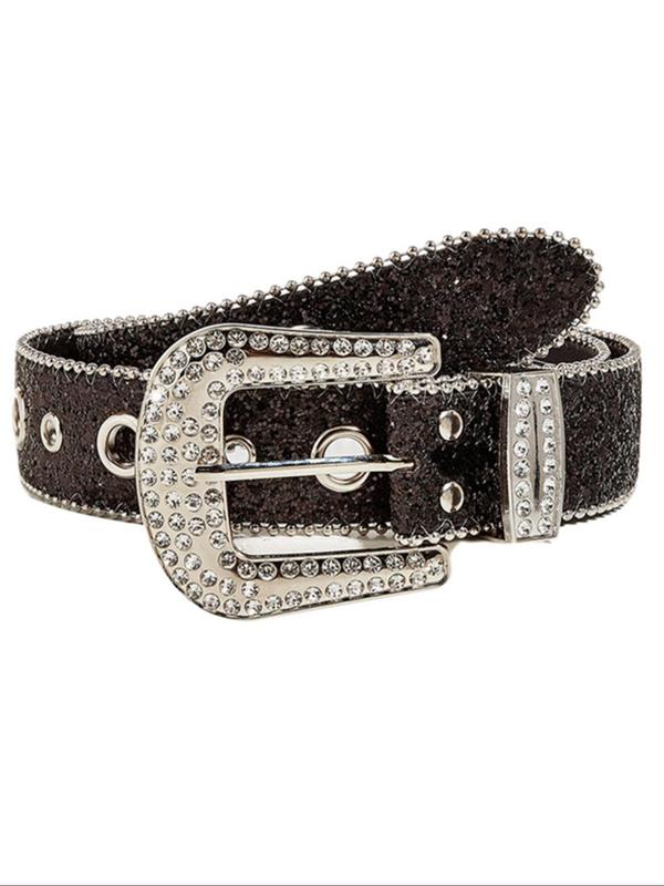 Women's Punk Style Rhinestone Belt,  Designer Belt, Fashionable Exquisite Belt for Daily Clothing Decoration, Y2k Trendy Belt for Women & Girls, Perfect for Party Clothing Decoration