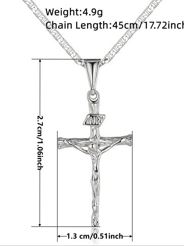 Women's Elegant Cross Pendant Necklace, Fashion Jewelry for Party, Daily Clothing Decor, Trendy All-match & Exquisite Jewelry for Birthday Gift