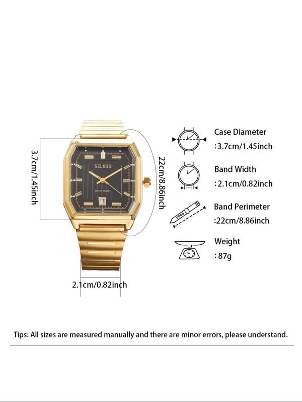 Men's Business Dial Analog Quartz Watch, Fashion Watch for Party, Daily Clothing Decor, Trendy All-match & Exquisite Watch for Birthday Gift with Box