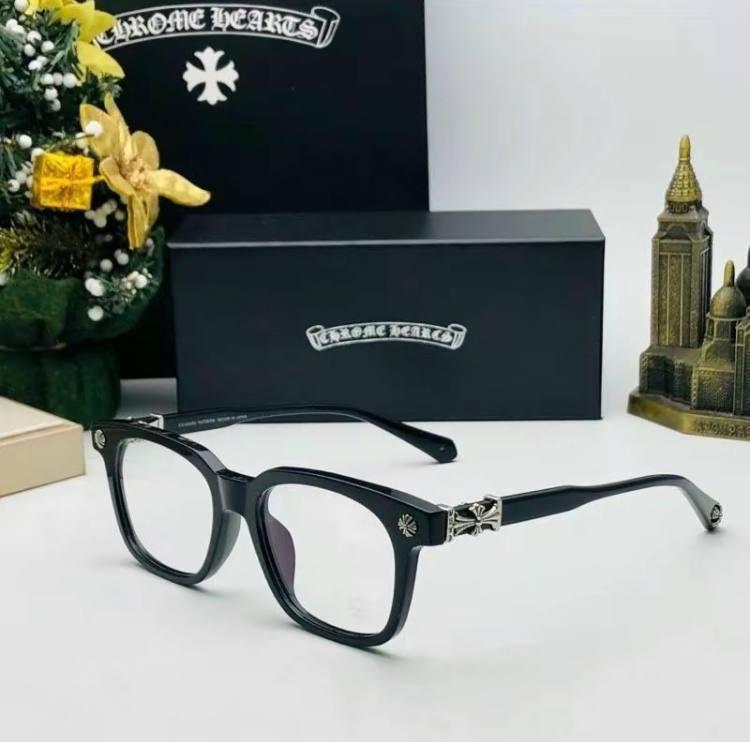 Chrome Hearts Eyeglasses Frames with Gift Box and Cloth for Men and Women - Trendy and Fashionable , Strong and fashionable | High quality plastic glasses frames