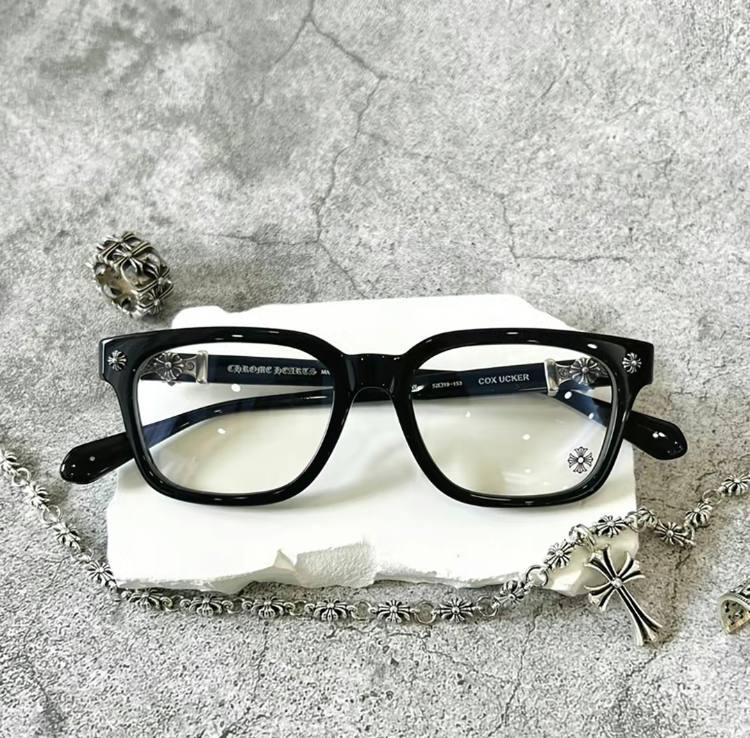 Chrome Hearts Eyeglasses Frames with Gift Box and Cloth for Men and Women - Trendy and Fashionable , Strong and fashionable | High quality plastic glasses frames