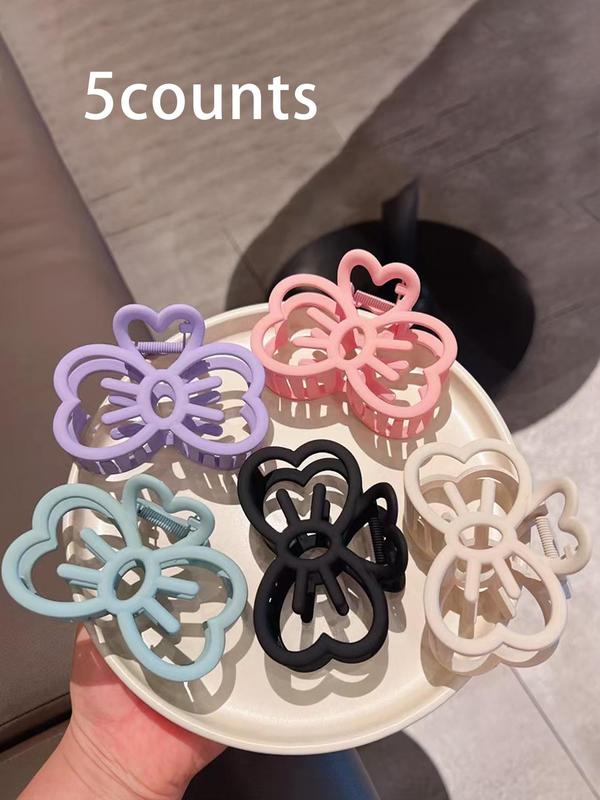 Cute Hollow Out Design Hair Claws, 2024 New Style Colorful Hair Accessories for Women, Minimalist Headwear Suitable for Thick Hair, Hairstyles Ideas for Girls