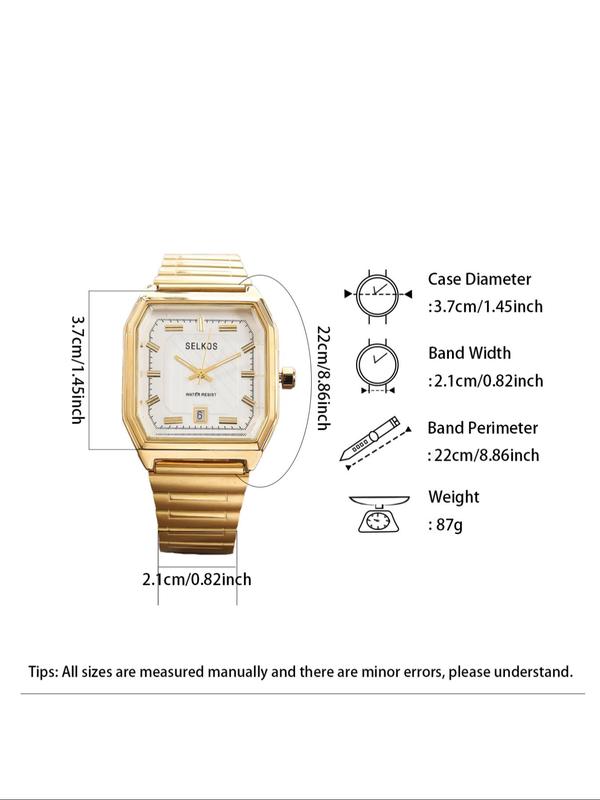 Men's Business Dial Analog Quartz Watch, Fashion Watch for Party, Daily Clothing Decor, Trendy All-match & Exquisite Watch for Birthday Gift with Box