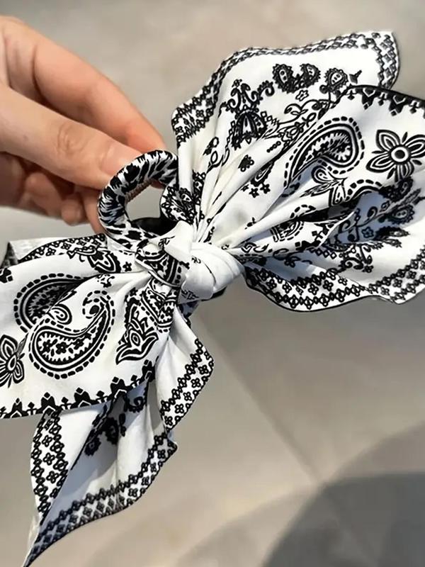 Women's Elegant Paisley Bowknot Design Hair Claw Clip, Vintage Trendy Hair Claw Clip, Fashionable All-match Fall Hair Accessories for Women & Girls for Back to School, Fall Outfits, Fall Freshness