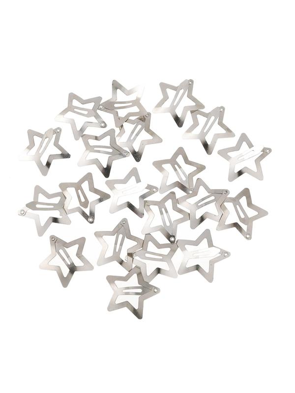 Women's Cute Star Design Hair Clips, Suitable for Most Hairstyles Ideas, Summer & Fall 2024 Casual New Trendy Plain Color Hair Clips, Fashionable Hair Accessories for Y2K Hairstyle Decoration