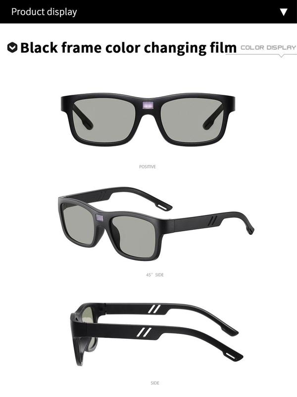 Smart Photosensitive Color-changing Polarized Sunglasses Back To School,  Designer Sunglasses, 2024 New Square Frame Fashion Glasses Trends 2024 for Women, Travel Accessories for Summer Vacation Wear, Fall Outfits, Fall Freshness