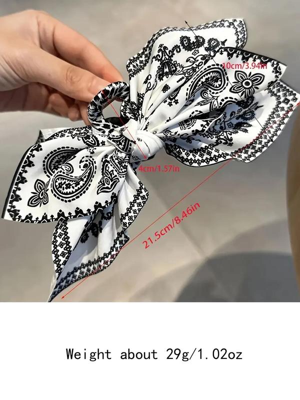 Women's Elegant Paisley Bowknot Design Hair Claw Clip, Vintage Trendy Hair Claw Clip, Fashionable All-match Fall Hair Accessories for Women & Girls for Back to School, Fall Outfits, Fall Freshness