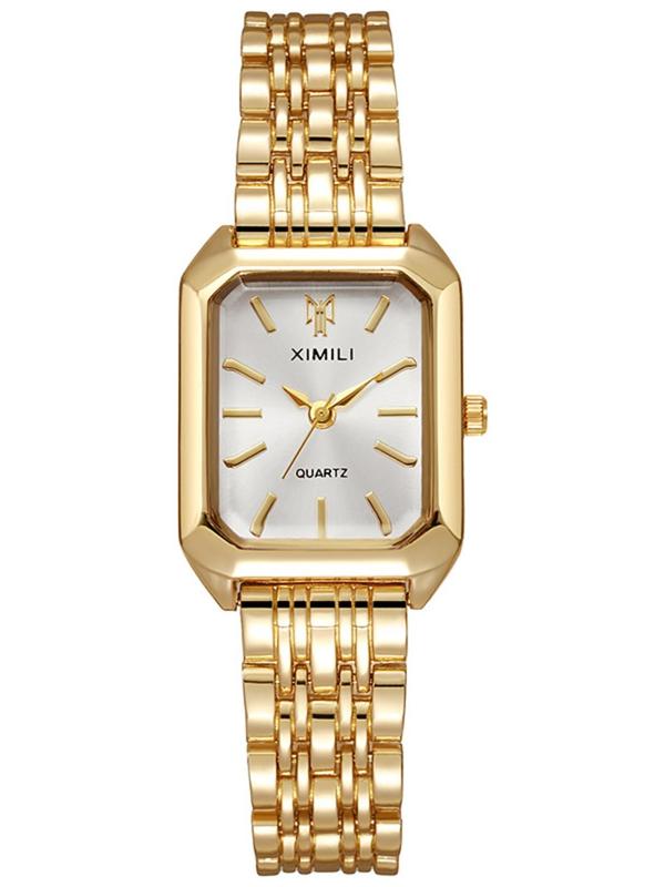 Women's Elegant Fashion Rectangle Dial Quartz Watch, Fashion Watch for Party, Daily Clothing Decor, Trendy All-match & Exquisite Watch for Birthday Gift