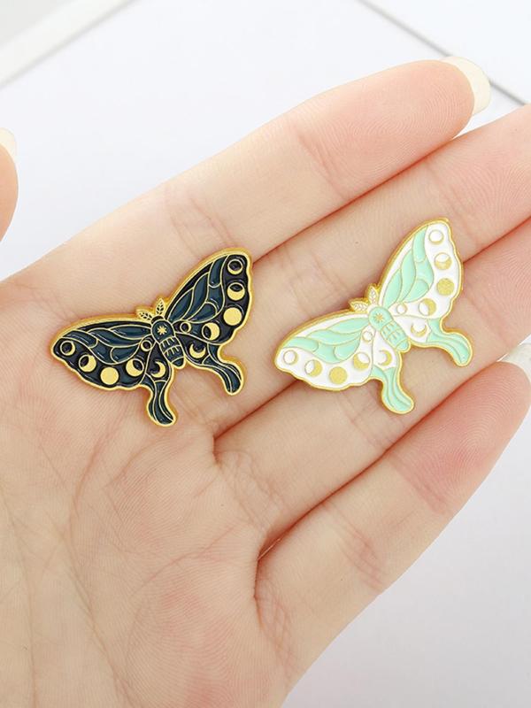 Creative Butterfly Design Brooch, Fashion Alloy Badge for Daily Clothing Decor, Trendy All-match & Exquisite Brooch for Birthday Gift