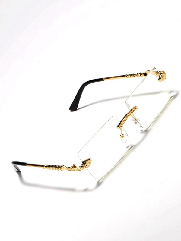 Unisex Vintage Snake Design Eyeglasses (1 Pair), Trendy Casual Eyeglasses for Everyday Use, Fashionable Eyeglasses for Women & Men