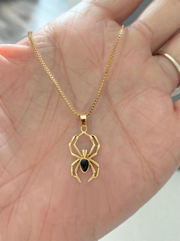 Spider Design Pendant Necklace for Women, Clavicle Chain Matching Necklace for Party, Daily Decor, Trendy All-match & Exquisite Jewelry As Birthday Gift without Box