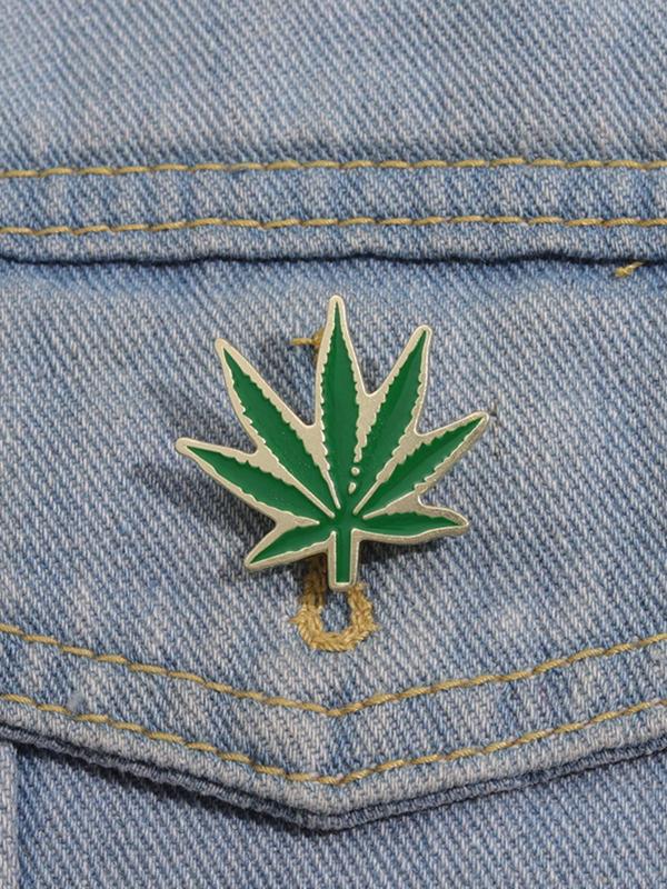 Creative Leaf Design Brooch,  Enamel Pin Suitable for Backpacks, Jeans, Scarves, Hats Decoration  for Men & Women, Trendy All-match & Exquisite Brooch for Birthday Gift