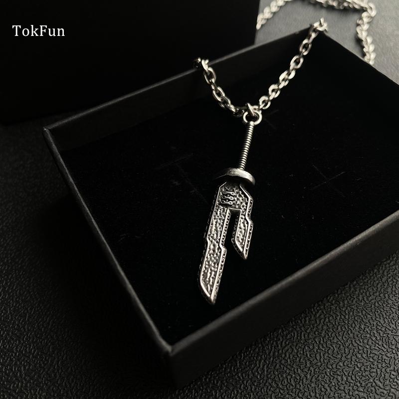 Toji Fushiguro Sword Necklace Anime Jujitsu Kaisen Toji Sword Cosplay Necklace Inverted Spear Of Heaven Necklace（Chain length25mm)