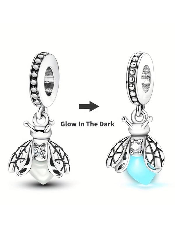 Glow in the Dark Bee Design Pendant,  Cute Fashion Jewelry for Women & Girls, Trendy All-match & Exquisite Jewelry for Holiday  Gift