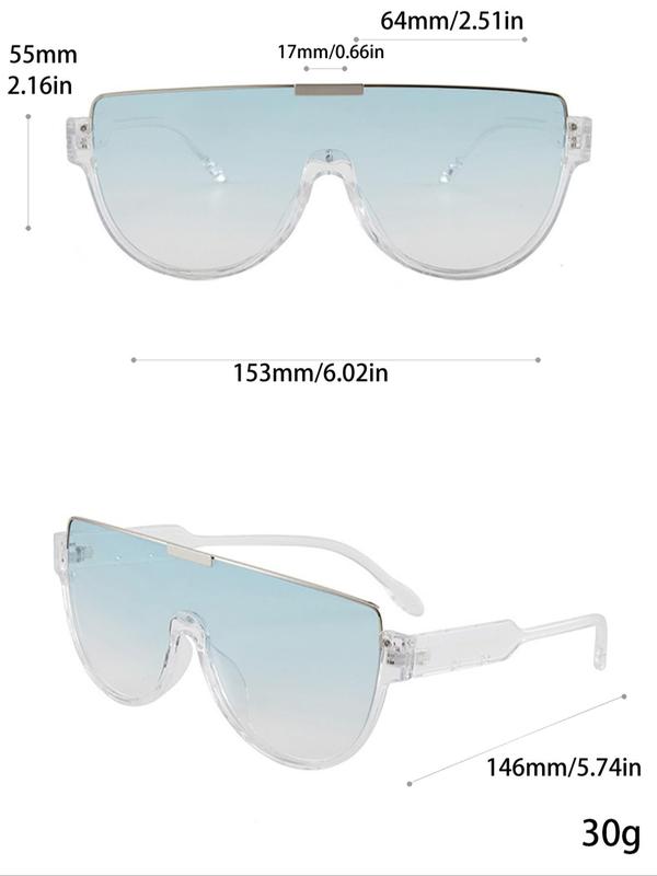 Summer Trendy Shield Frame Sunglass Trends 2024 for Women, Personality Semicircle Glasses, Rich Girl Accessories for Outdoor Beach Back To School Activities