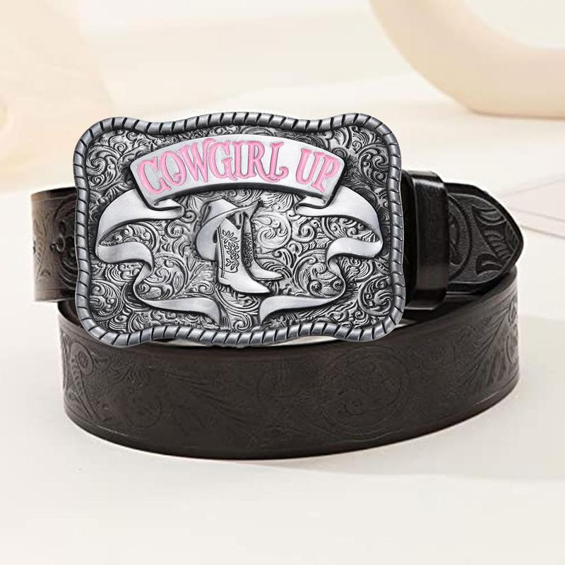 Belt Buckle for Women, Texas Boots Horse Belt BucklesHalloween Christmas Cowboy Cowgirl Belt Buckle Gift